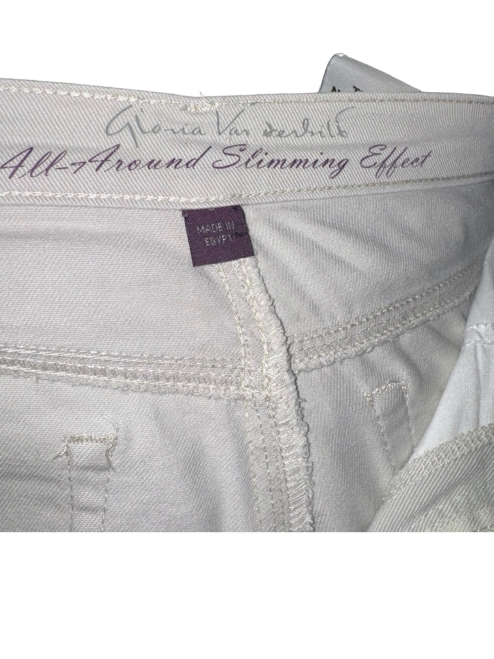 Gloria Vanderbilt Amanda Capri Jeans Womens 8 White Slimming Stretch Crop - Picture 6 of 9